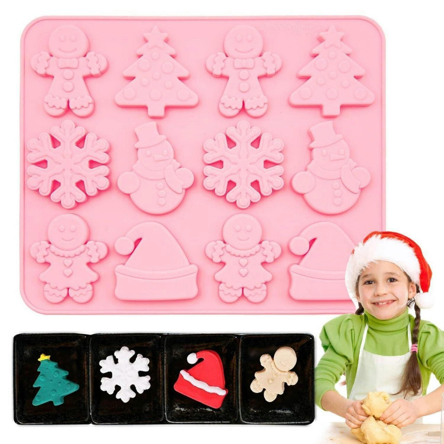 SILIKONFORM Weihnachten Rosa - Rosa, Kunststoff