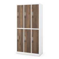 ARBEITSSCHUTZ-KLEIDERSCHRANK 6 Türen IGOR 185x90x45 cm - Nussbaumfarben/Weiß, Metall (90/185/45cm) - Jan Nowak