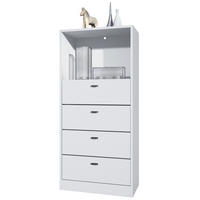 KOMMODE Pino Fronten in Weiß matt - Weiß, Holzwerkstoff (56/125/36cm) - Vladon