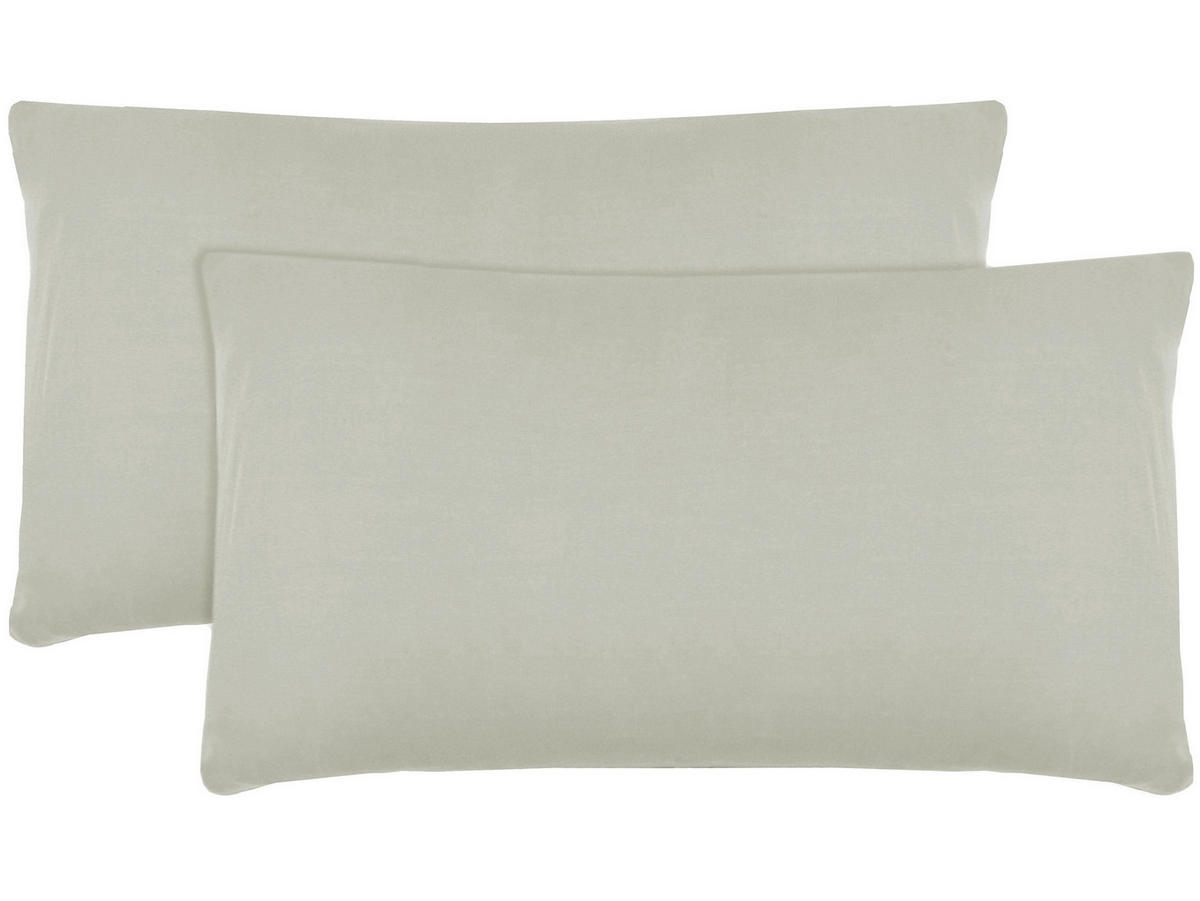 KISSENBEZUG, 2er-Set, 40x80 cm, 100% Baumwolle, Grau - Hellgrau, Textil (40/80cm) - Zollner