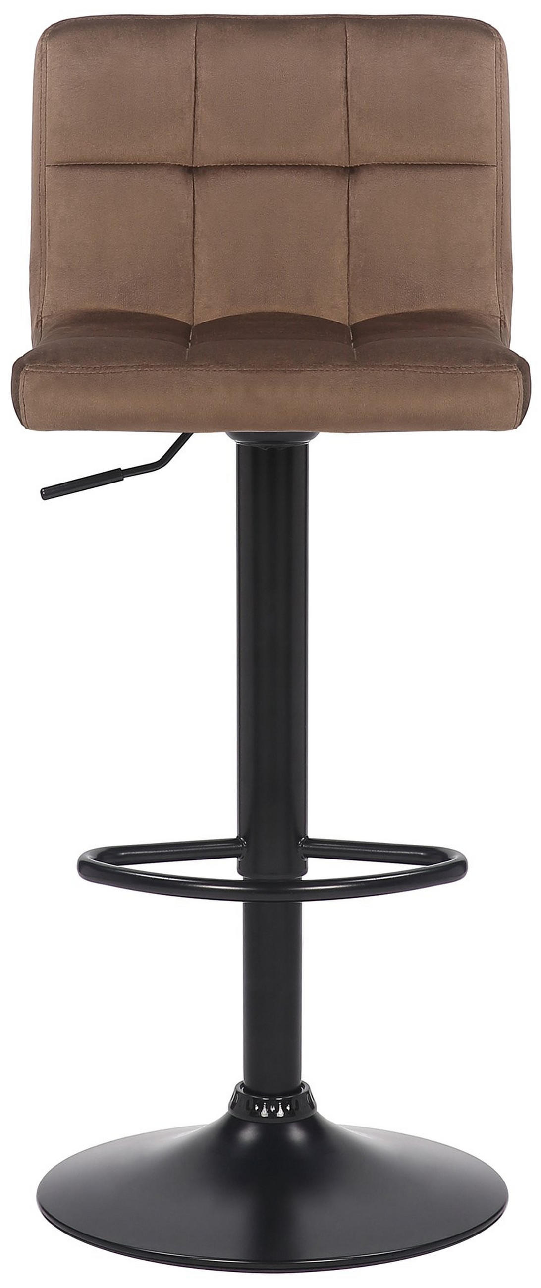 BARHOCKER Samt Braun - Schwarz/Braun, Textil/Metall (40/85/40cm) - CLP