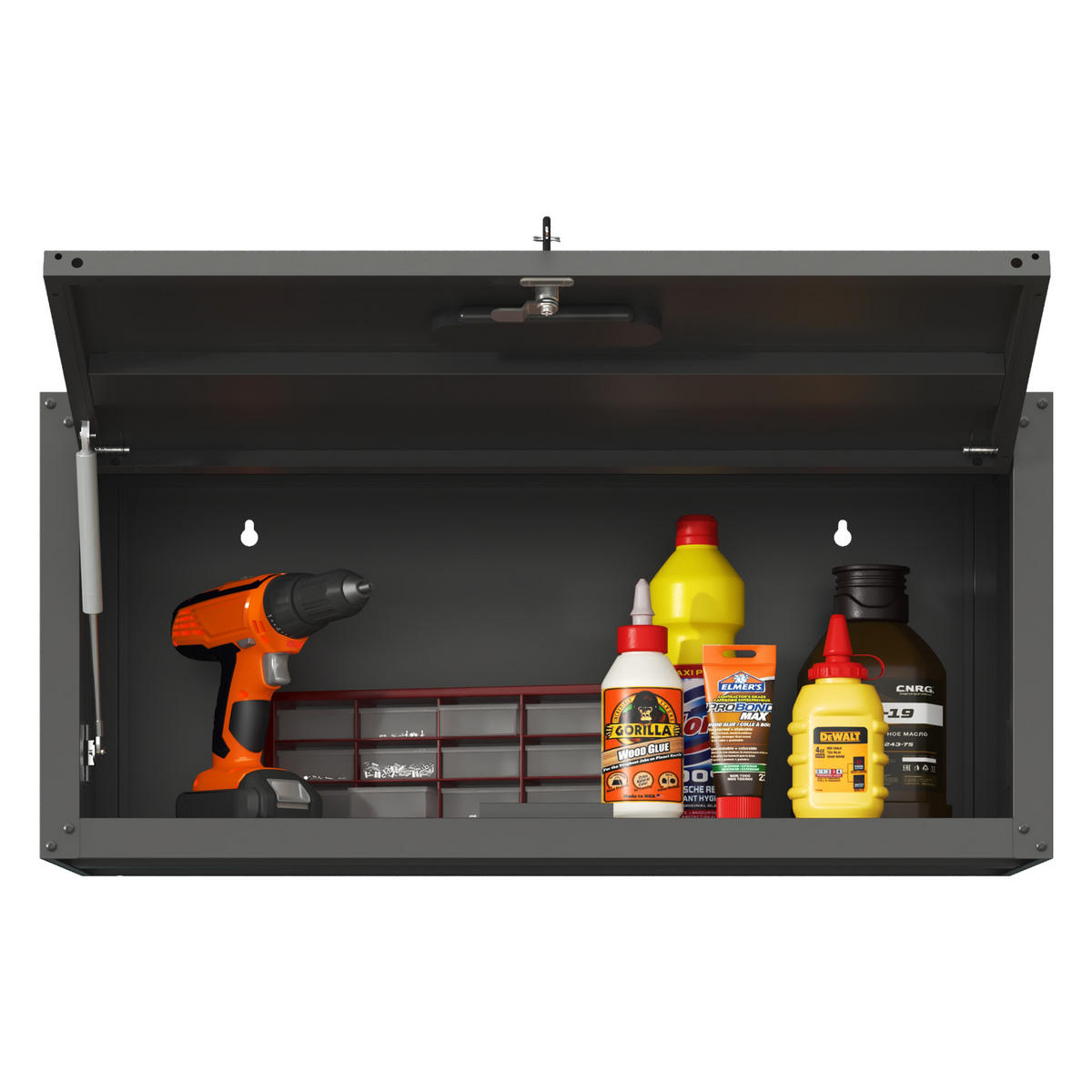 KOMBINATIONSKOFFER – Höhe 34,5 cm × Breite 75 cm × Tiefe 30 cm - Schwarz, Metall (30/34.5/75cm) - DCA