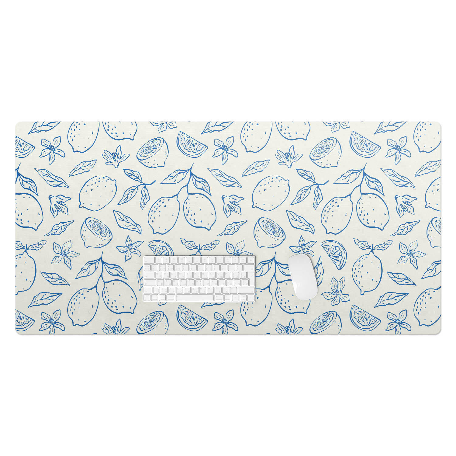 Wallfluent Schreibtischunterlage Pastellblau 60x1.6x120 cm