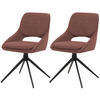 ESSZIMMERSTUHL Braun 2er-Set - Braun, Textil (55/87/55cm) - MCW