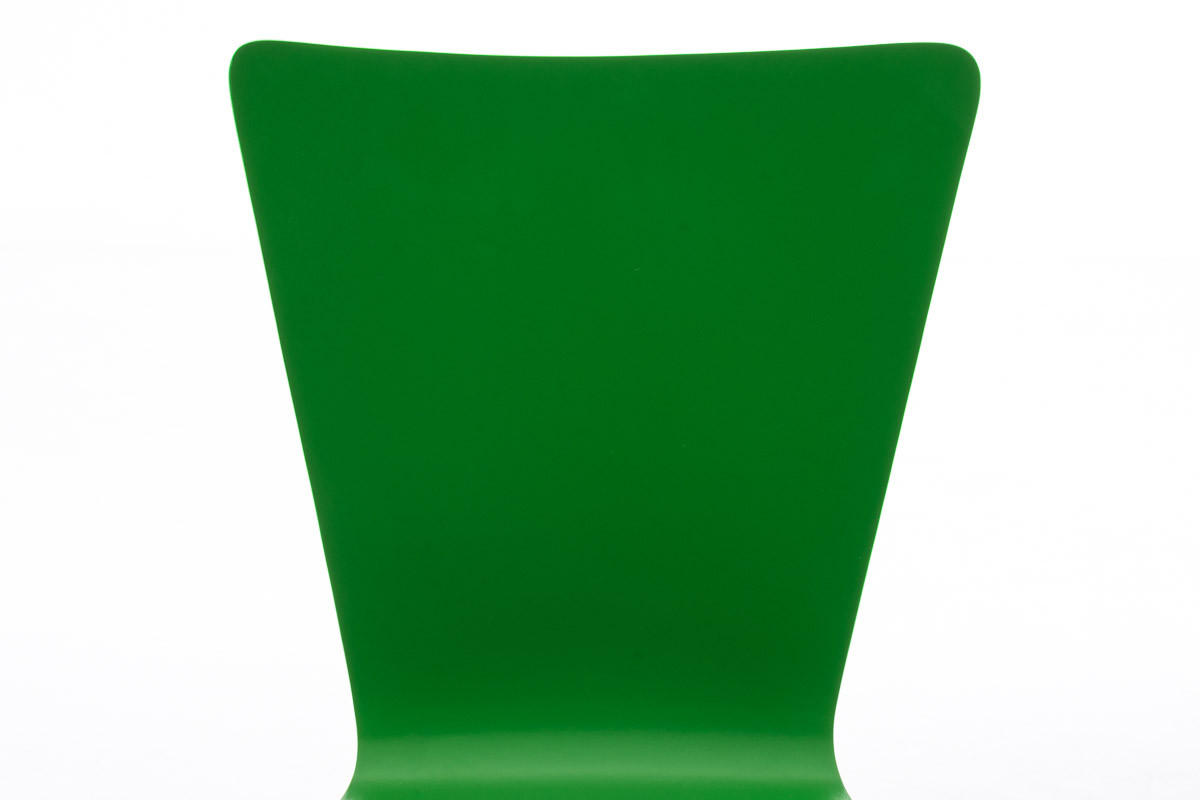 BESUCHERSTUHL Jaron mit Holzsitz und Metallgestell, Farbe: Grün - Chromfarben/Grün, Holz/Metall (43/84/50cm) - TPFLiving