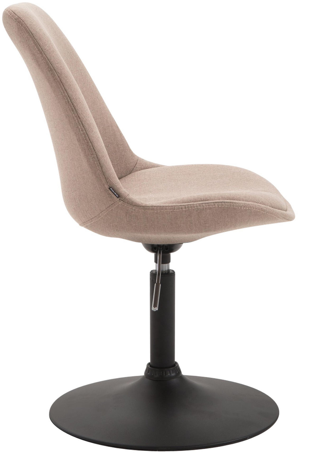 DREHSTUHL Stoff taupe - Taupe/Schwarz, Textil/Metall (48/76/57cm) - CLP