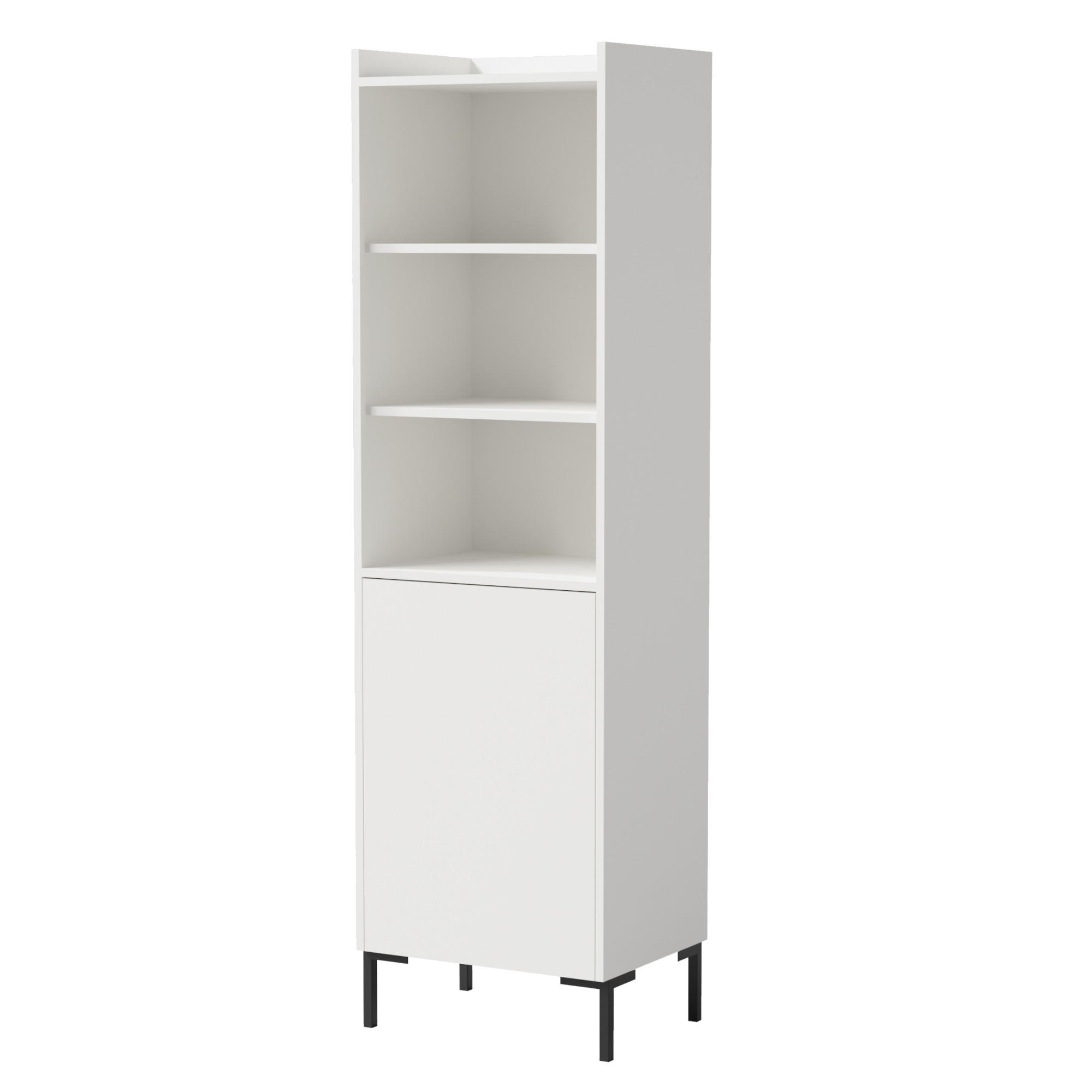 REGAL Liam 50 Weiß - Schwarz/Weiß, Holzwerkstoff/Metall (52/180/41cm) - mzm24