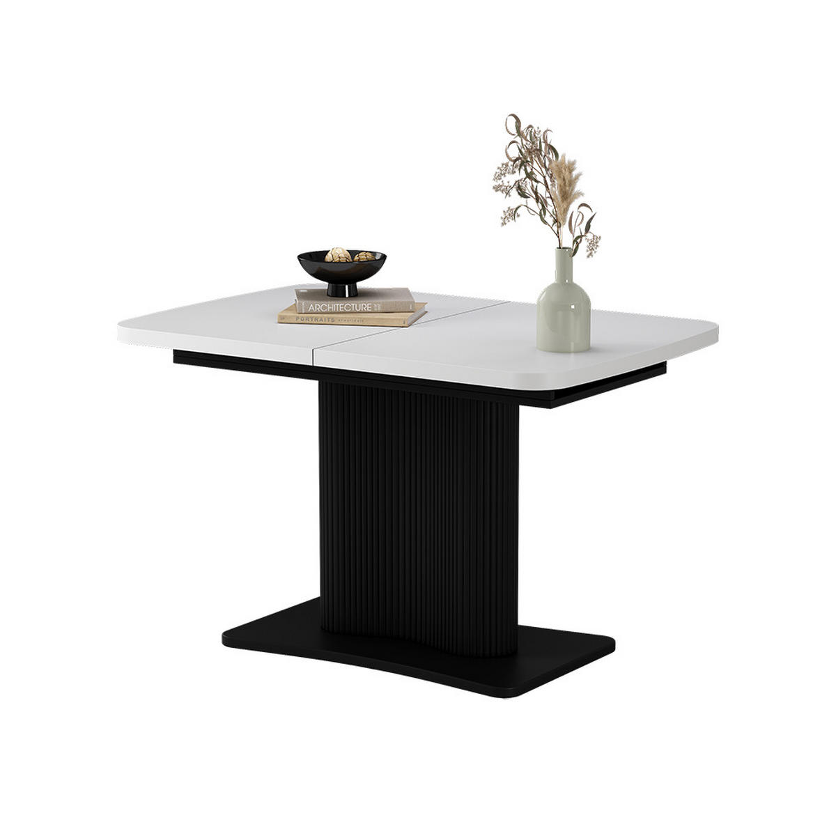 JÍDELNÍ STŮL Fenaro Bílá/černá - bílá/černá, kompozitní dřevo (80/120/77.4cm) - Vicco