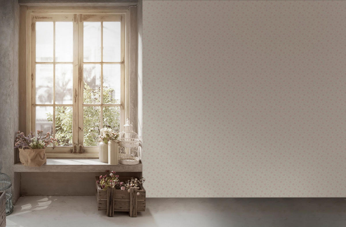 VLIESTAPETE Grau 53/1005 cm - Rot, Kunststoff/Textil (53/1cm) - KUNSTLOFT