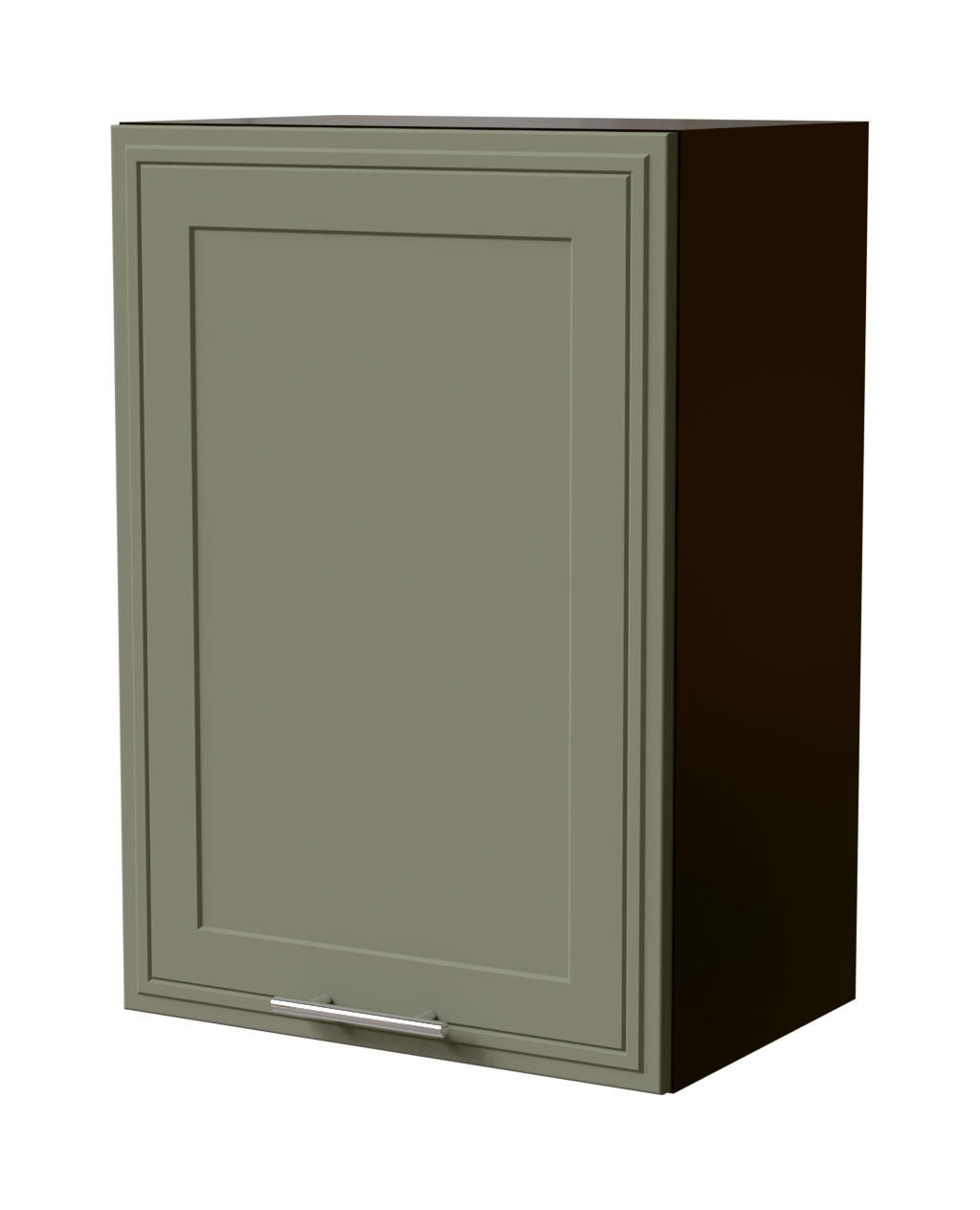 HÄNGESCHRANK Salo W2/50 Lava / Reed Green Matt 50 / 32,5 / 72cm - Dunkelgrau/Grün, Holz/Holzwerkstoff (50/72/32.5cm) - Feldmann-Wohnen