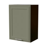 HÄNGESCHRANK Salo W2/50 Lava / Reed Green Matt 50 / 32,5 / 72cm - Dunkelgrau/Grün, Holz/Holzwerkstoff (50/72/32.5cm) - Feldmann-Wohnen