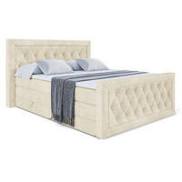 BOXSPRINGBETT NOEL-Z KING - 120 x 200 - H3/H4 - Beige - Beige, Holzwerkstoff (120/200cm) - ALTDECOR