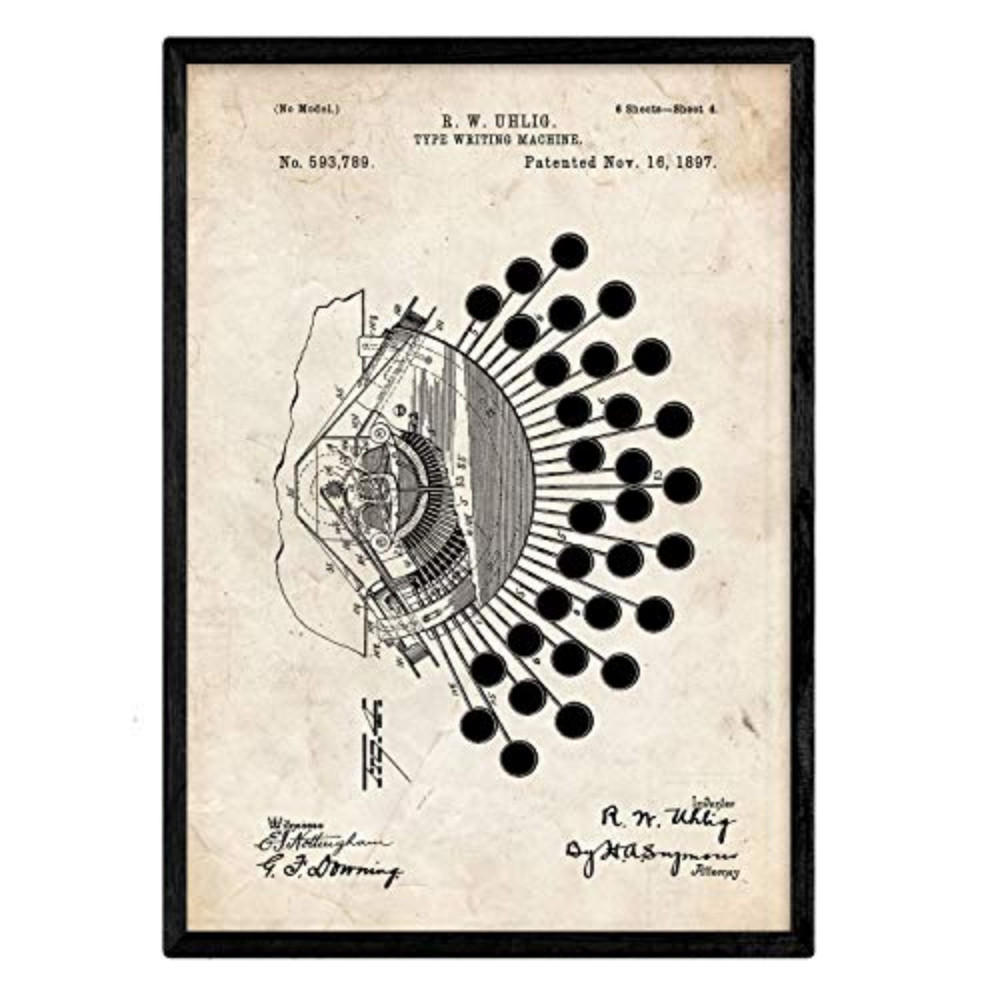 POSTER Keyboard Patent A3 Rahmenlos - Klar, Papier (29.7/5/42cm) - Nacnic