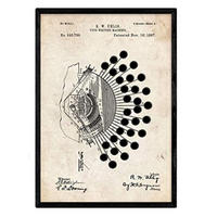 POSTER Keyboard Patent A3 Rahmenlos - Klar, Papier (29.7/5/42cm) - Nacnic