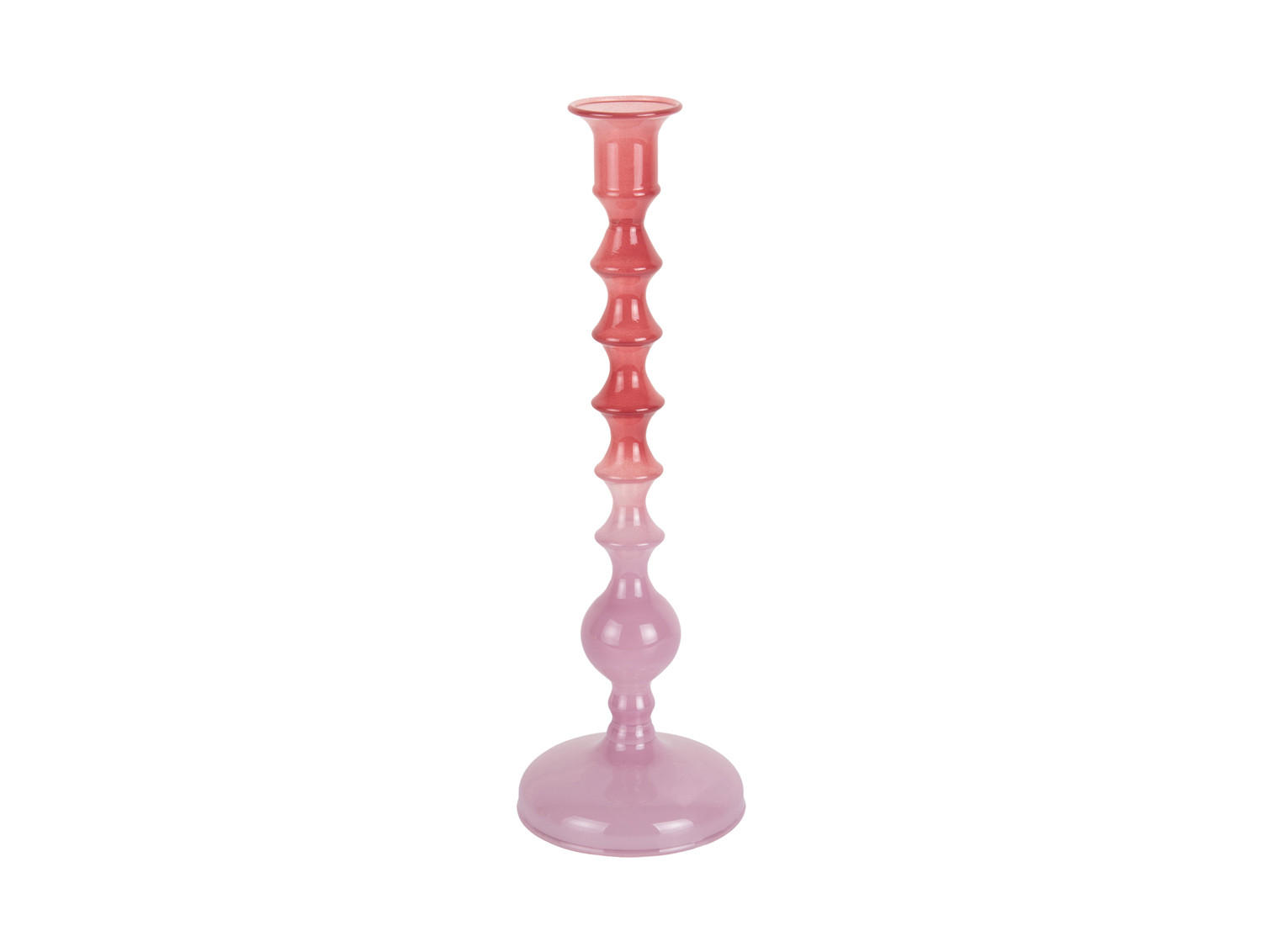 KERZENHALTER Grato Mecer Lila 9/9/28 cm - Lila, Glas (9/28/9cm) - Present Time