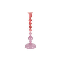 KERZENHALTER Grato Mecer Lila 9/9/28 cm - Lila, Glas (9/28/9cm) - Present Time