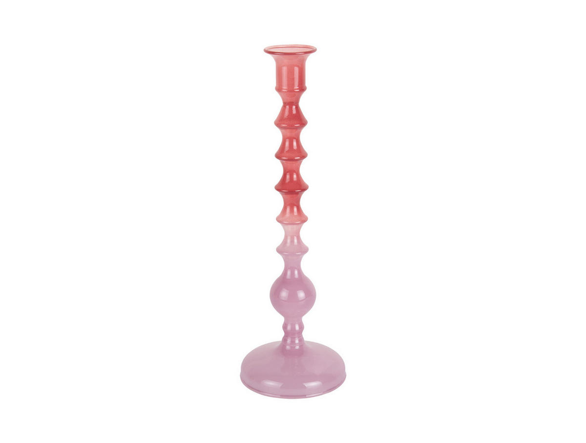 KERZENHALTER Grato Mecer Lila 9/9/28 cm - Lila, Glas (9/28/9cm) - Present Time