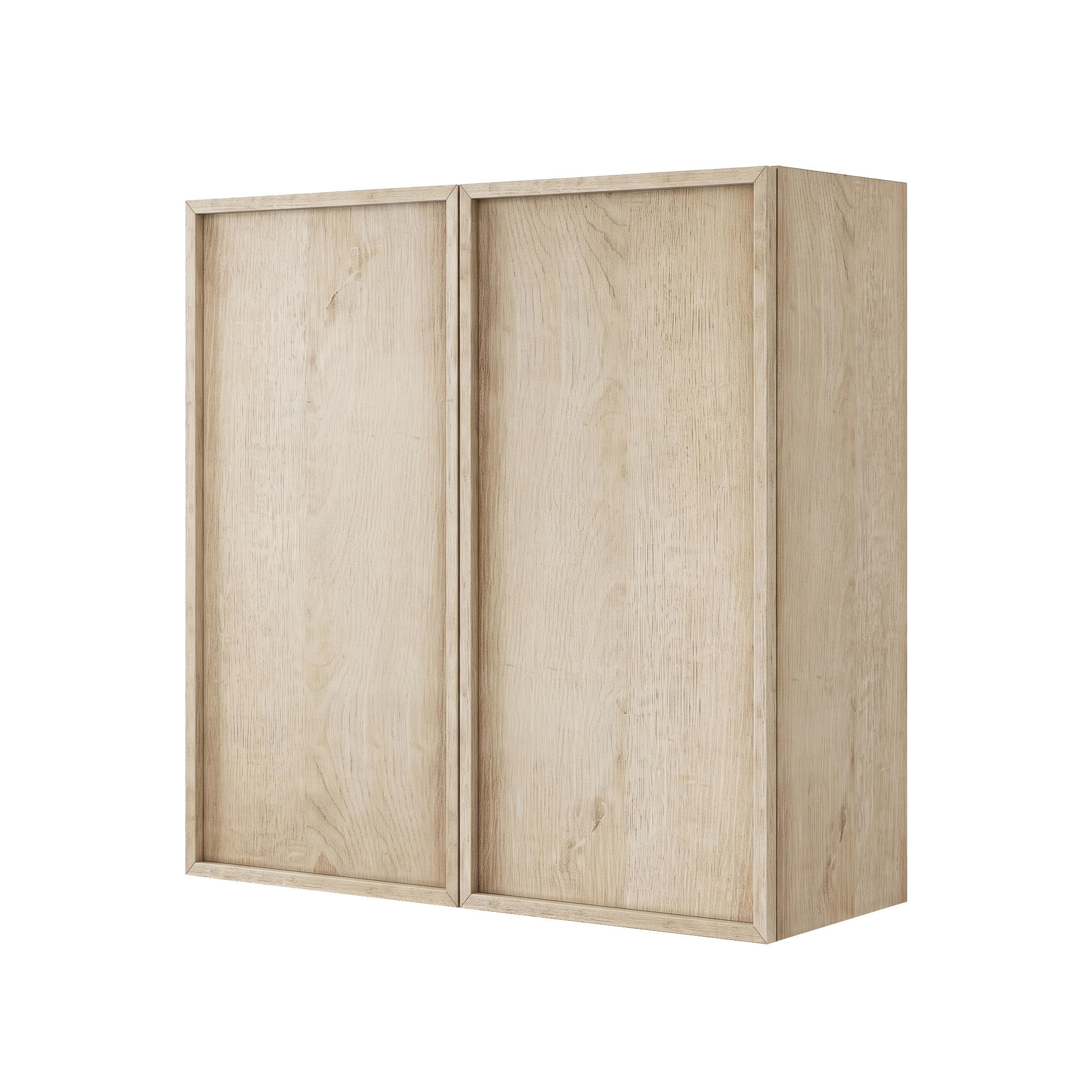 WANDSCHRANK Badezimmer Eichenoptik mit 2 Türen & griffloses Design - Eichefarben, Holzwerkstoff (60/58/21.6cm) - Urban Meuble