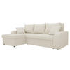 ECKSOFA Kris Lux - Creme/Schwarz, Holz/Kunststoff (238/147cm) - MIRJAN24