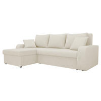 ECKSOFA Kris Lux - Creme/Schwarz, Holz/Kunststoff (238/147cm) - MIRJAN24