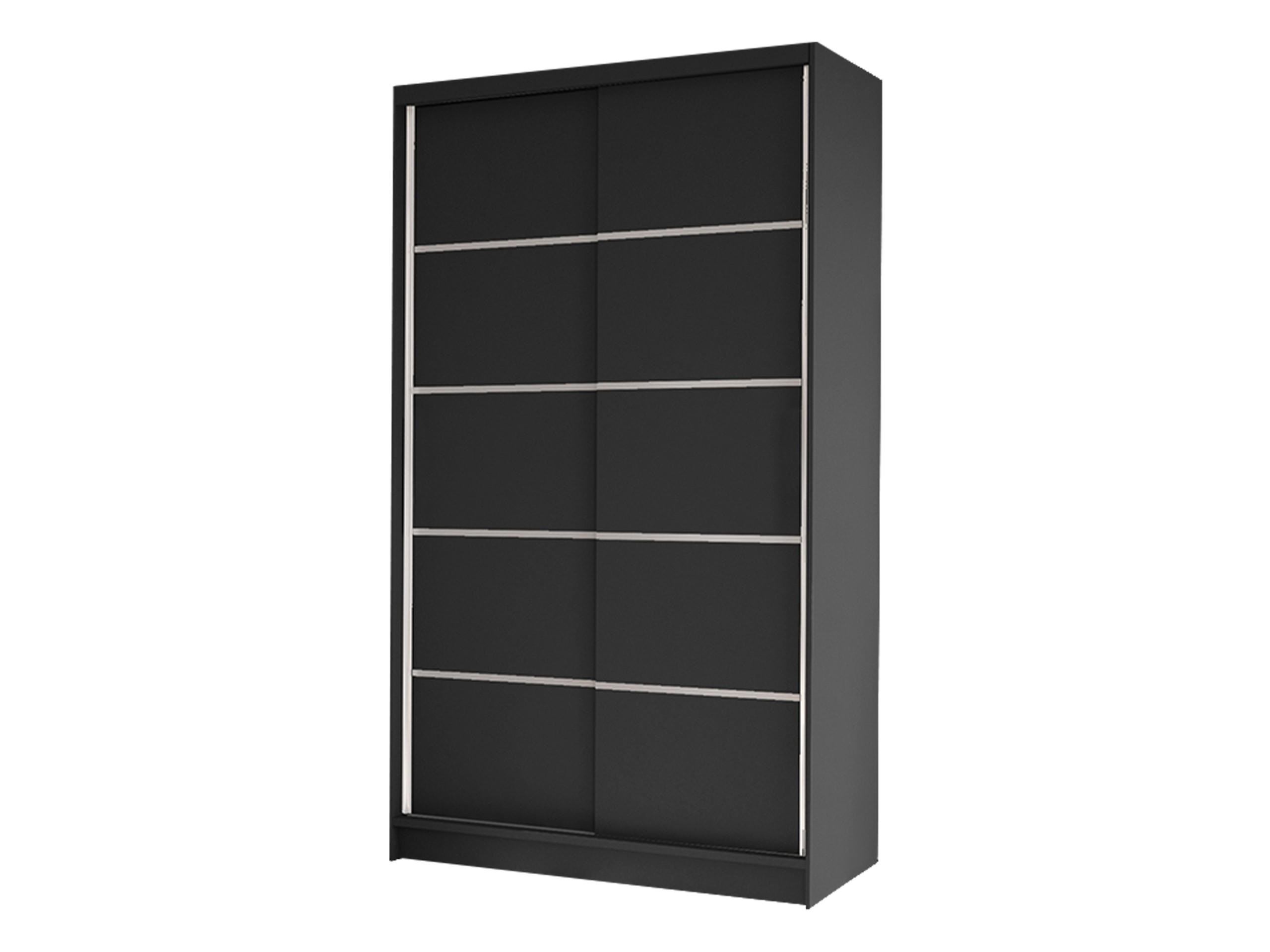 Mirjan24 Schwebetürenschrank Schwarz 100x200x58 cm
