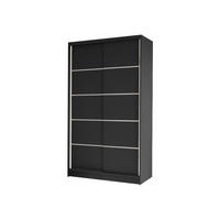 SCHWEBETÜRENSCHRANK Diego IV - Schwarz, Holzwerkstoff/Metall (100/200/58cm) - MIRJAN24