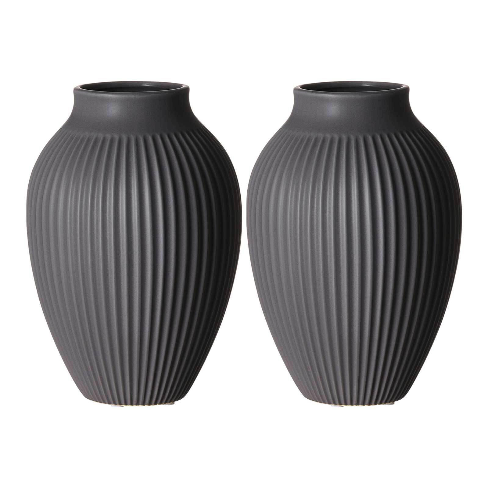 VASEN Alsta Grau 23 cm 2er Set - Grau, Keramik (23cm) - Ritzenhoff Breker