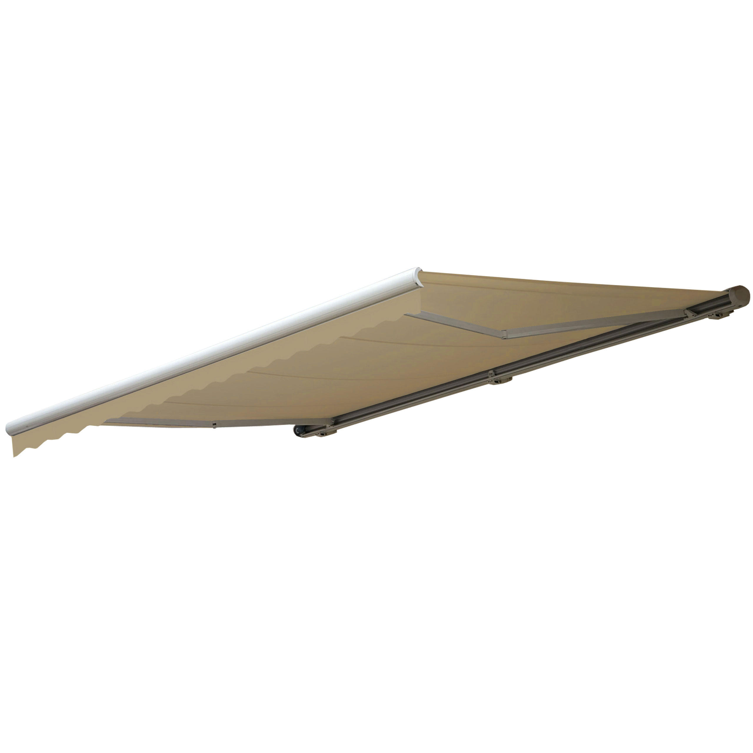 KASSETTEN-MARKISE MIT VOLANT Cremeweiß - Weiß, Textil (400/23/300cm) - MCW