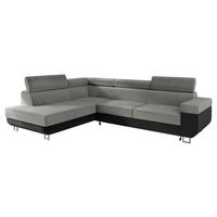 ECKSOFA Fonti, Seite: Links - Grau, Holz/Textil (253/188cm) - MIRJAN24