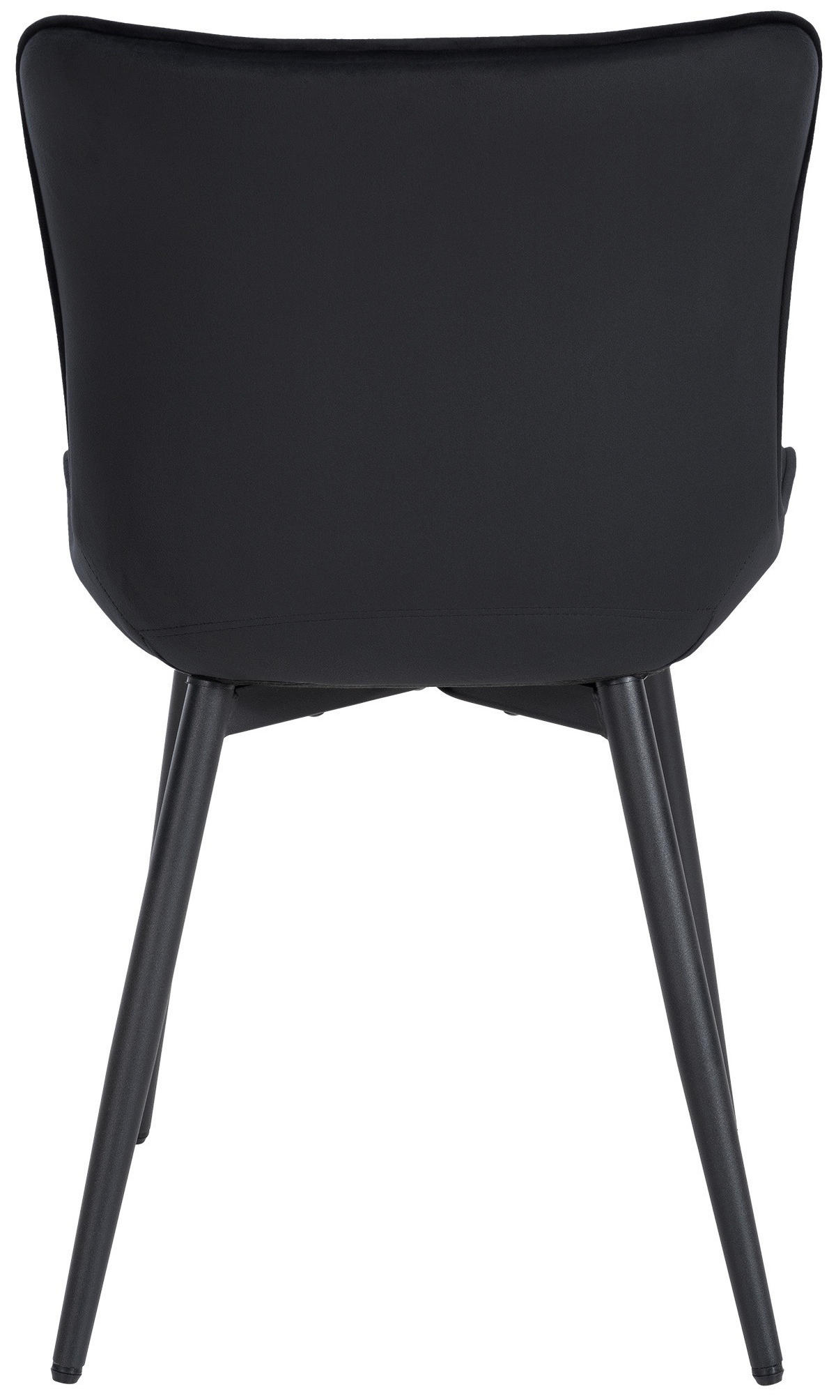 STUHL Samt schwarz - Schwarz, Textil/Metall (50/81/61cm) - CLP
