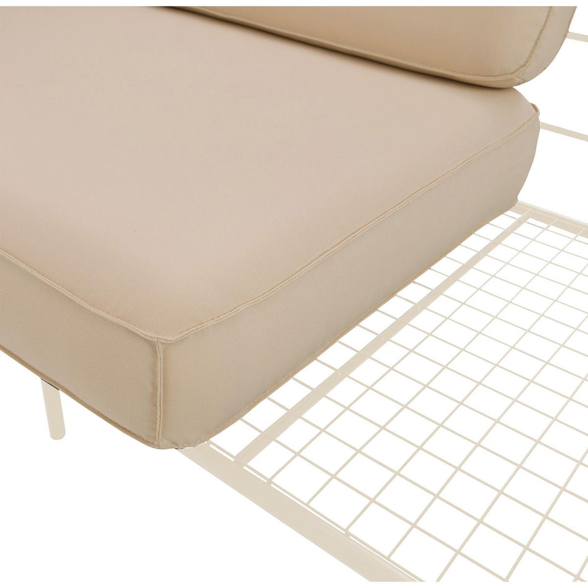 GARTEN-SOFA Preggel Beige/Creme 156 cm - Beige, Textil (156/80/71cm) - Selsey
