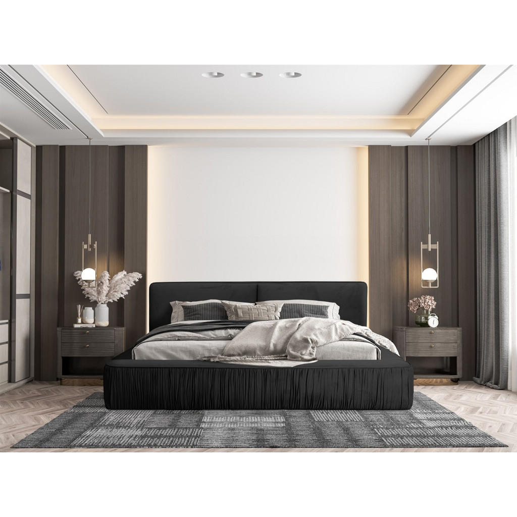 Thumbnail - Fun Möbel Polsterbett, Schwarz, Textil, 140x200 cm, Schlafzimmer, Betten, Polsterbetten