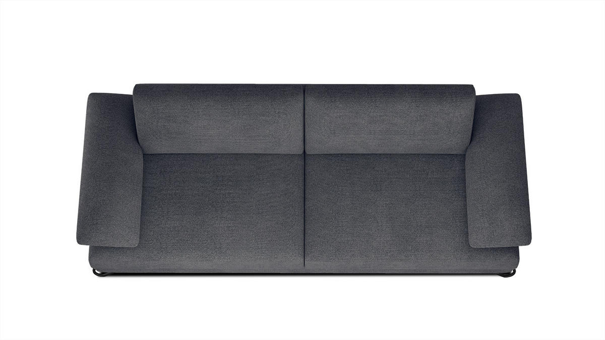 SOFA LORI 3-Sitzer, dunkelgrau - Dunkelgrau/Schwarz, Holzwerkstoff/Textil (245/87/96cm) - Courtois Laville