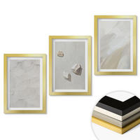 WANDBILDER 3er Set - 20x30 cm Goldrahmen - Sandsteine moderne Farbe - Goldfarben, Kunststoff (20/30cm) - ArtPrintCave