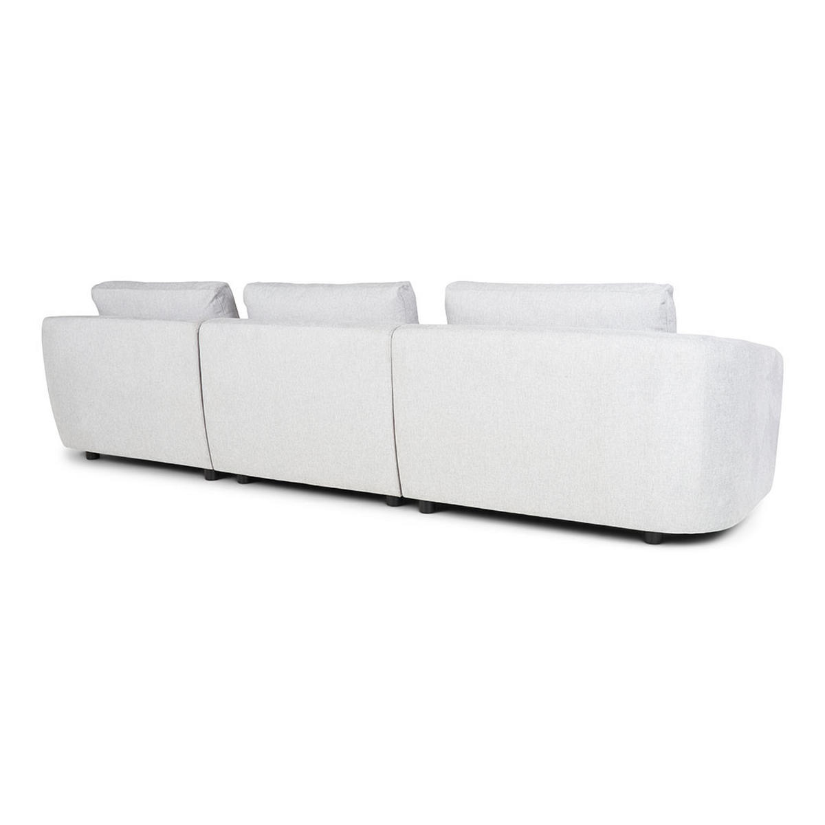 3-SITZER-SOFA Bergen Stoff Hellgrau - Hellgrau, Textil (162/78/312cm) - ebuy24