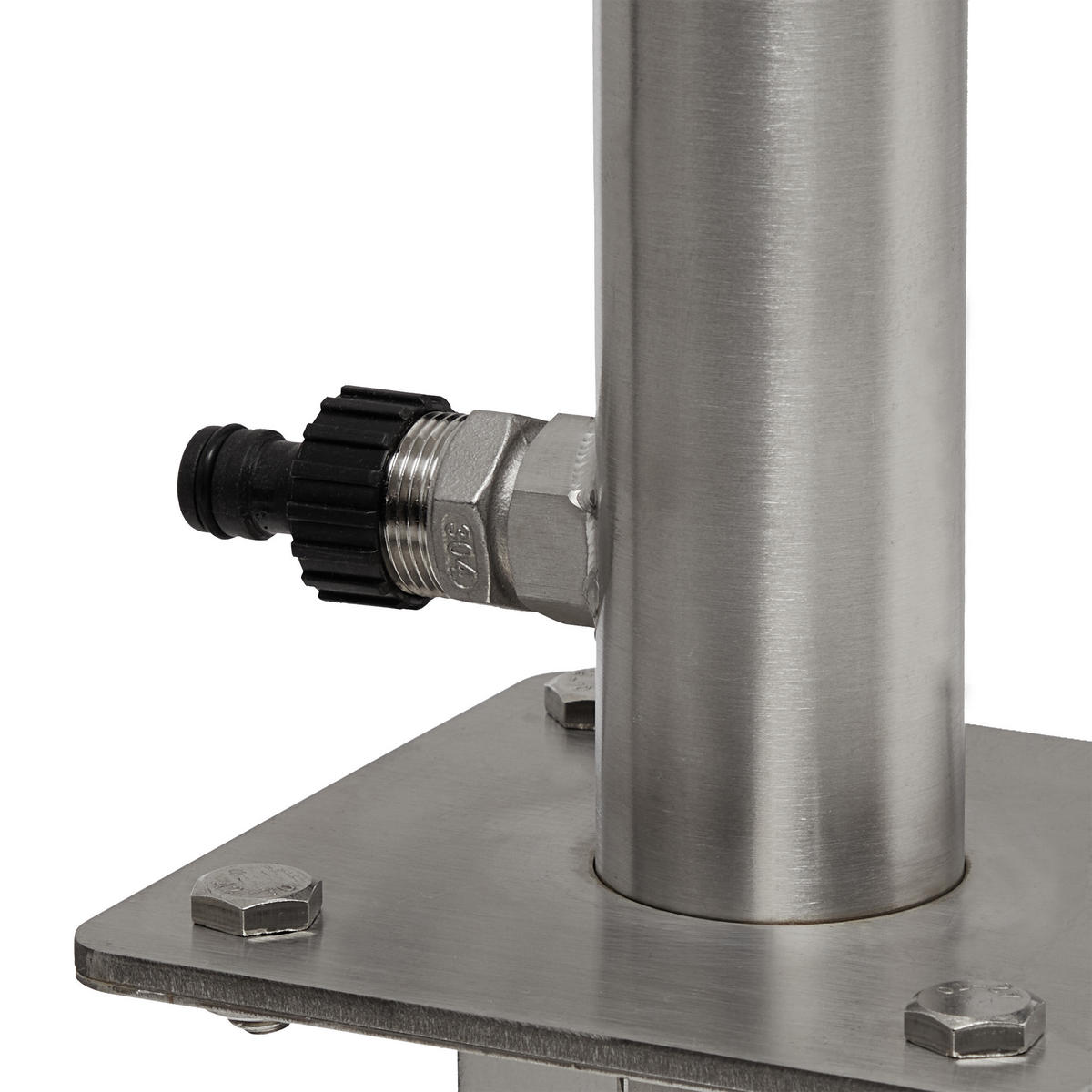 WASSERZAPFSTELLE - Silberfarben, Kunststoff/Metall (29/91/15cm) - Relaxdays