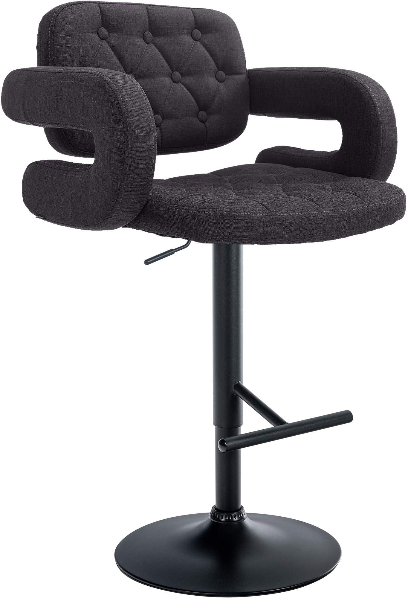 BARHOCKER Stoff schwarz - Schwarz, Textil/Metall (62/103/55cm) - CLP