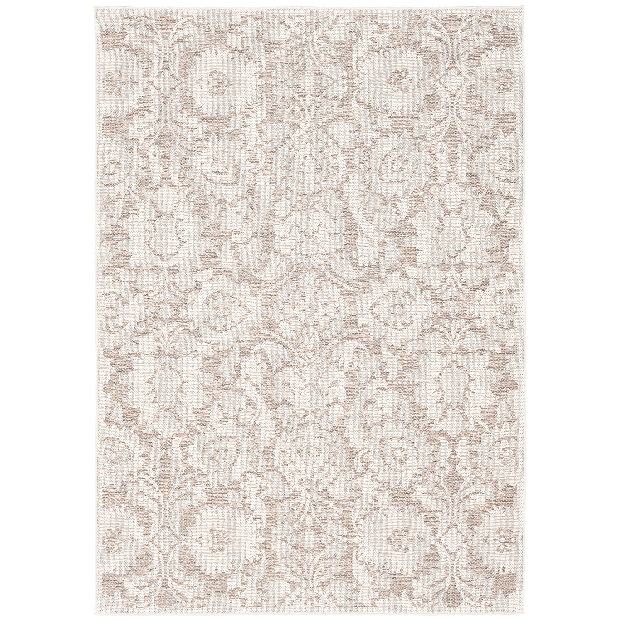 IN & OUTDOOR TEPPICH FLACHGEWEBE OTTAWA BAROCK - Beige, Textil (140/200cm) - Pergamon