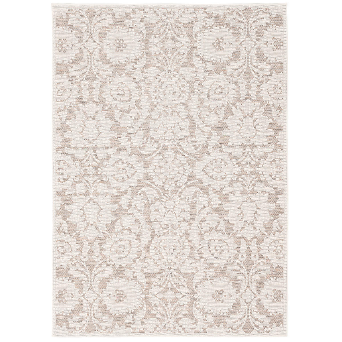 IN & OUTDOOR TEPPICH FLACHGEWEBE OTTAWA BAROCK - Beige, Textil (140/200cm) - Pergamon