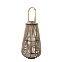 WINDLICHT Lucie Grey Grau 23/42cm Weidengeflecht - Grau, Naturmaterialen/Holz (23/42/23cm) - Mondex