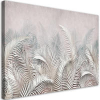 WANDBILD 3d palmblätter - Beige, Textil (60/40cm) - Feeby