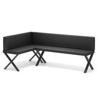 ECKBANK links VERO X Kunstleder glatt, 142/196 cm Anthrazit - Anthrazit, Kunststoff/Textil (142/196cm) - Idohome