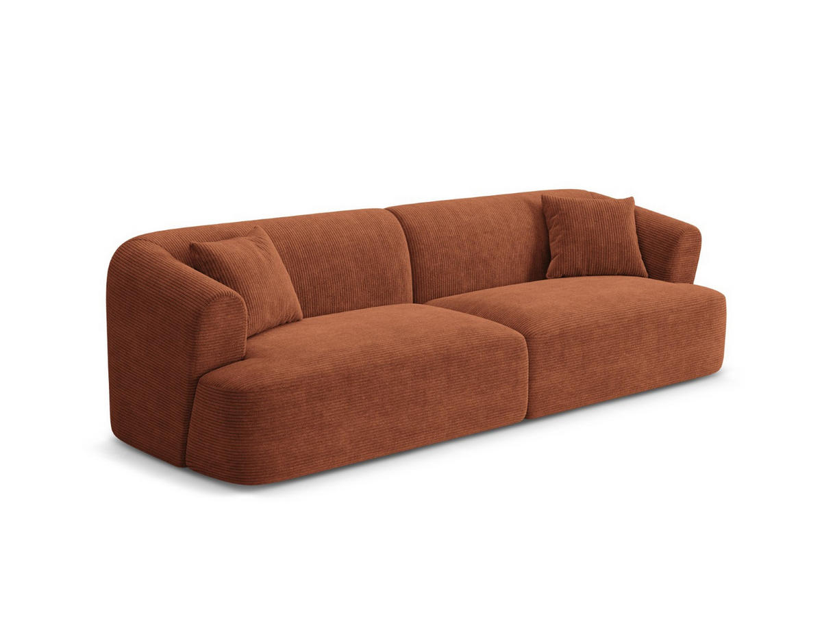 MODULARES-SOFA Campi aus Cord terrakotta 4 Sitzplätze - Terracotta, Textil (90/70/255cm) - Cosmopolitan Design