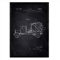 POSTER Vintage Patent – Cement Mixer A3 Rahmenlos - Klar, Papier (29.7/5/42cm) - Nacnic
