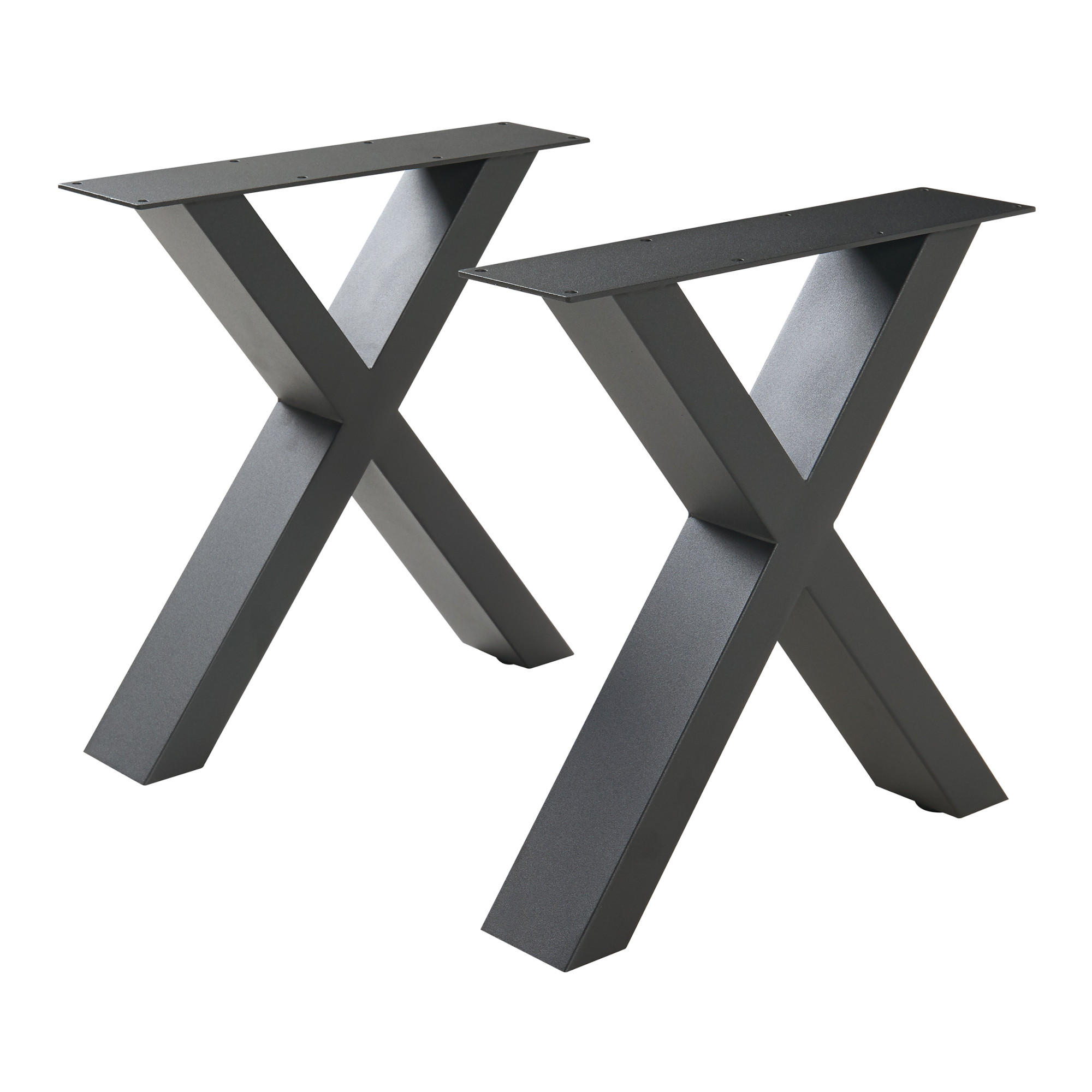 TISCHGESTELL-SET 2 TLG. Maribo - Schwarz, Metall (40/42/10cm) - [en.casa]