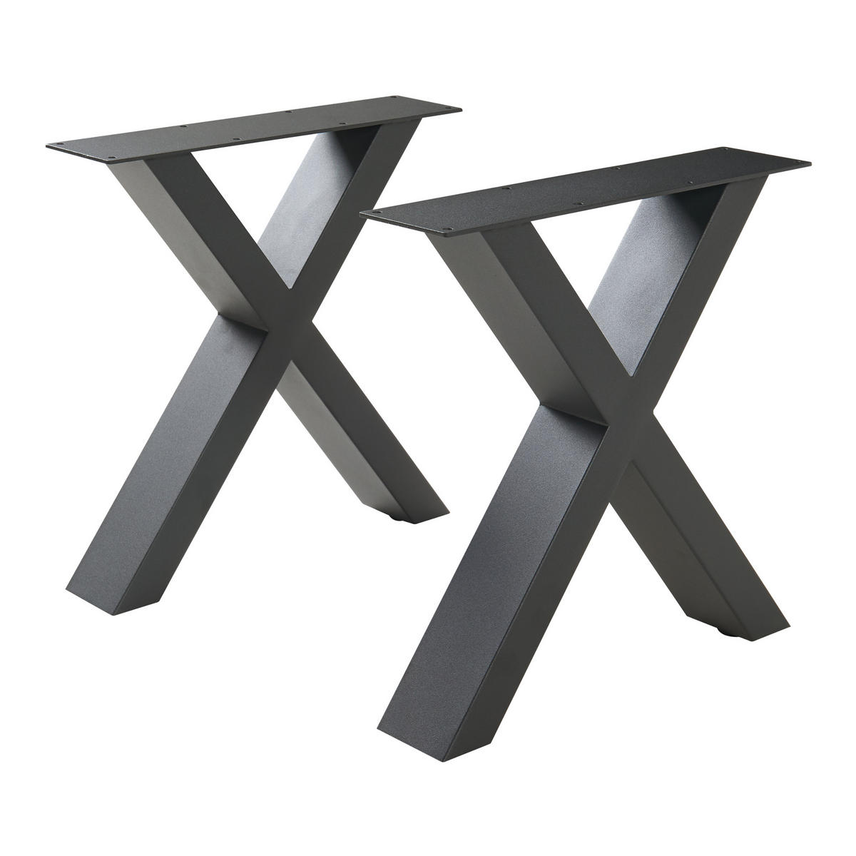 TISCHGESTELL-SET 2 TLG. Maribo - Schwarz, Metall (40/42/10cm) - [en.casa]