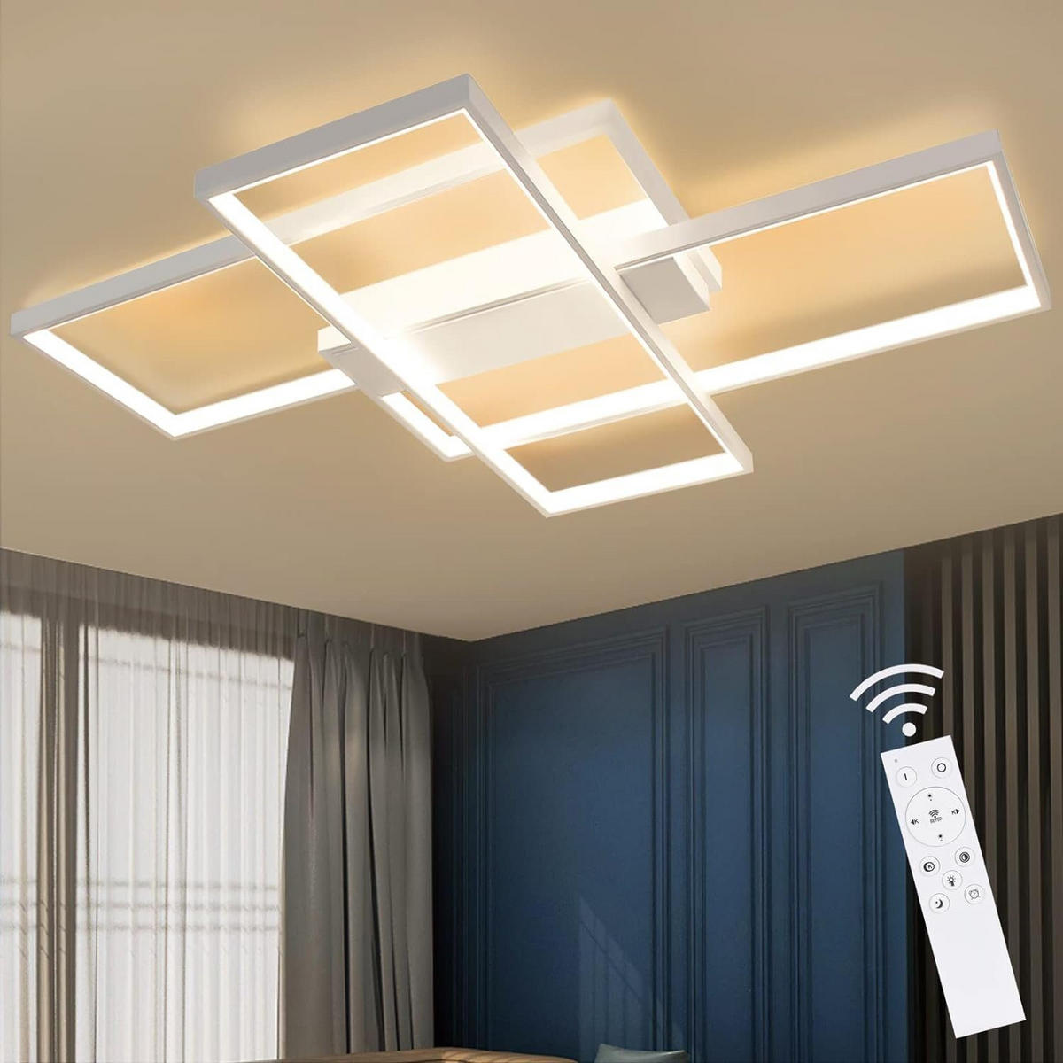 LED-DECKENLEUCHTE Caroline 100/70/8 cm - Weiß, Metall (100/70/8cm) - Nettlife