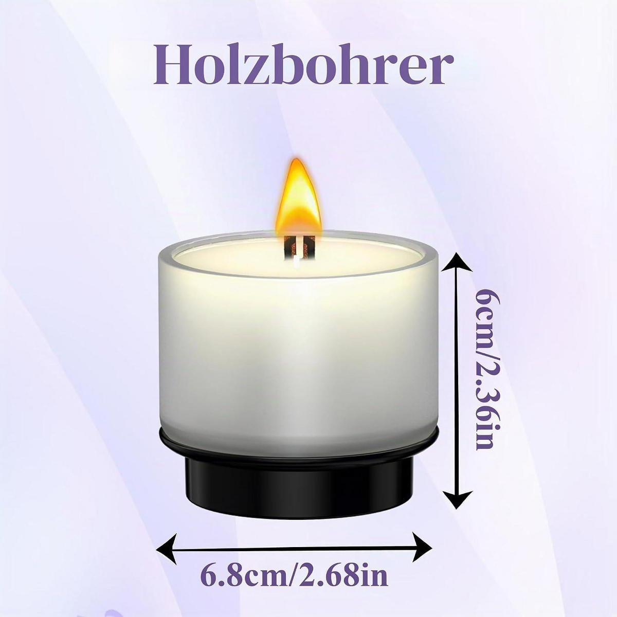 DUFTKERZE Nachfüllung Because You Are Sojawachs 13% Parfüm-Öle ±35 Stunden Brenndauer Holzdocht - Weiß, Paraffin (11cm)