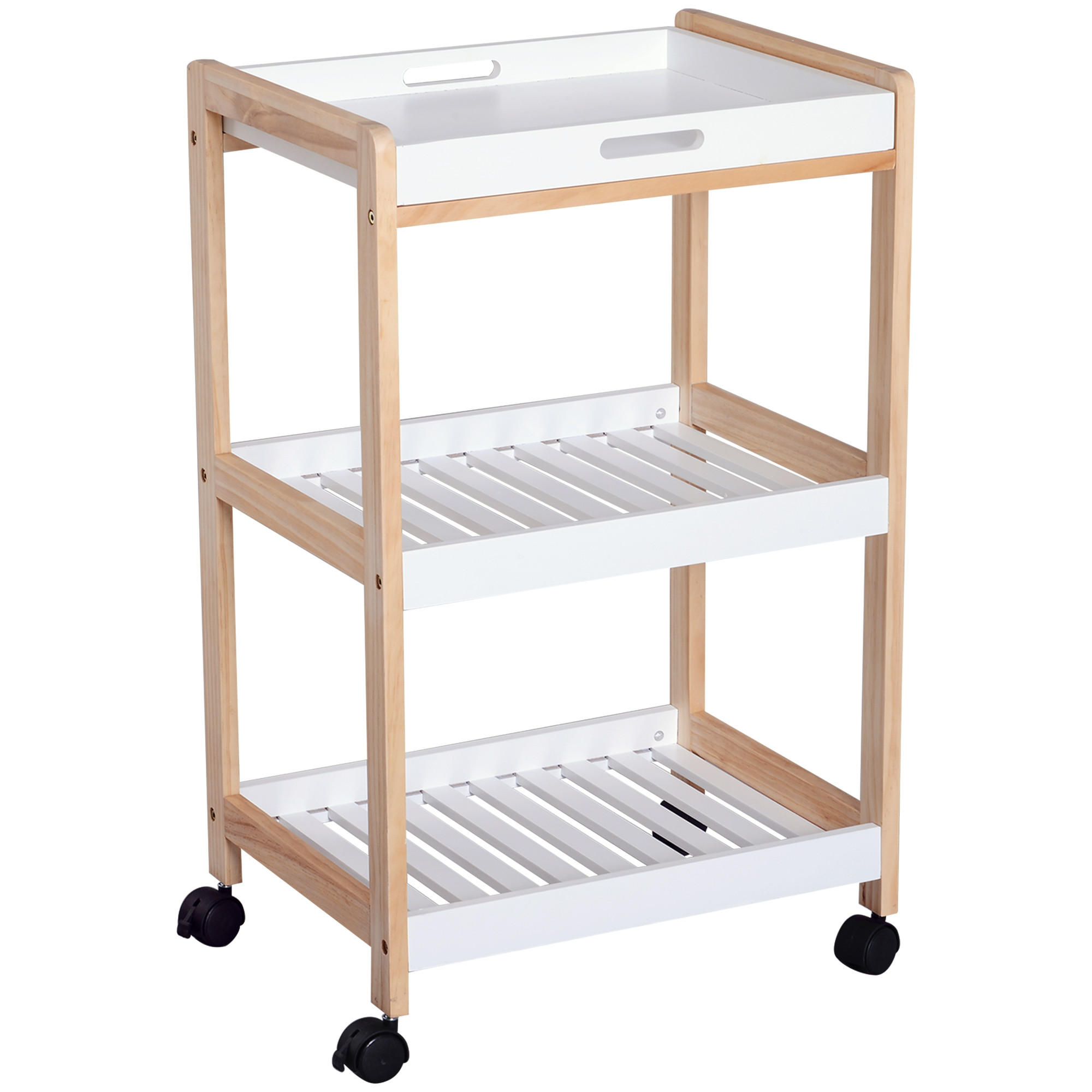 SERVIERWAGEN DE-17082 Weiß - Weiß, Holzwerkstoff (35/745/46cm) - ComfortXL