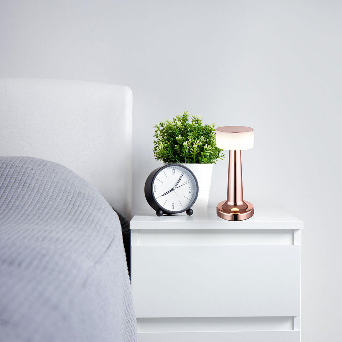 LED TISCHLEUCHTE Angelika Kupfer - Kupferfarben, Kunststoff (9.5/9.5/21.5cm) - Globo Lighting